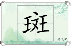 斑怎么写