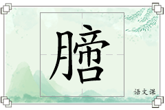膪怎么写