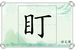 盯怎么写