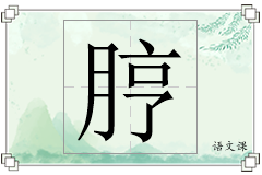 脝怎么写