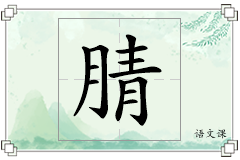 腈怎么写