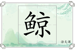 鲸怎么写