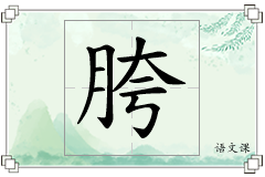 胯怎么写