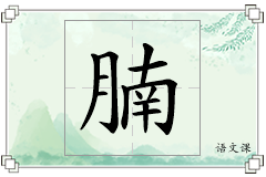 腩怎么写