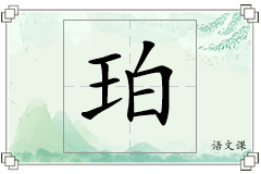 珀怎么写
