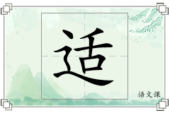 适怎么写
