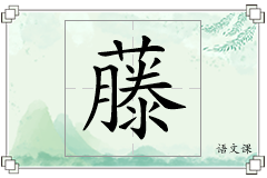 藤怎么写