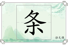条怎么写