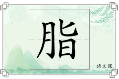 脂怎么写