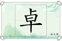 卓怎么写